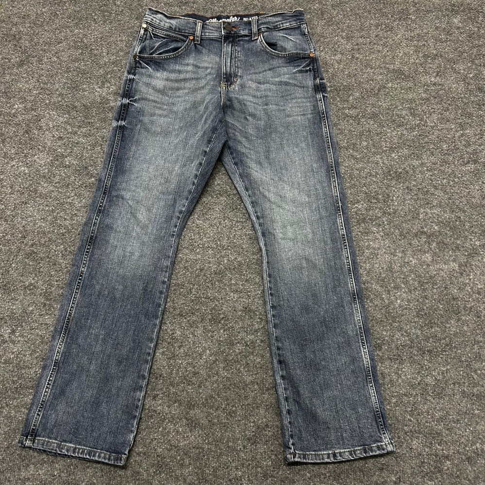 Wrangler Jeans Mens Size 31x32 Blue Relaxed Fit Straight Leg Denim 10WRT20GL